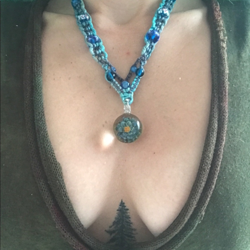 Glass blown pendent
